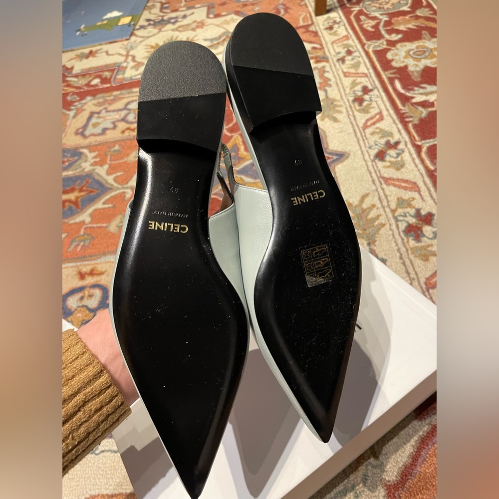 Celine Alma Triumph Soft Blue Slingbacks size 37 - Picture 6 of 8